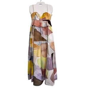 ASOS‎ EDITION Empire Cami Maxi Dress in Pastel Abstract Boho Print Women's Sz 0
